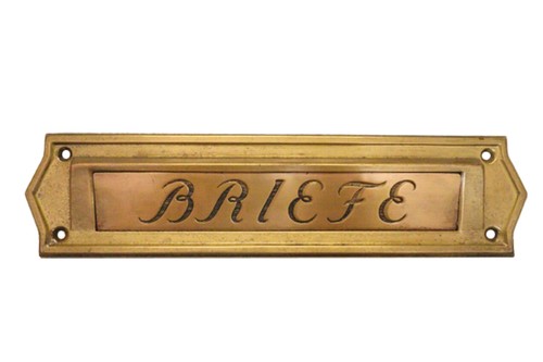 Antiker alter briefeinwurf - alter,