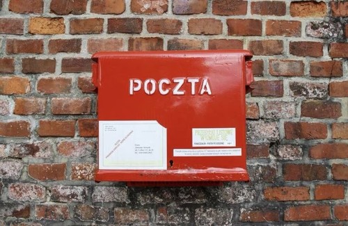 Briefkasten emaille rot - emaille,