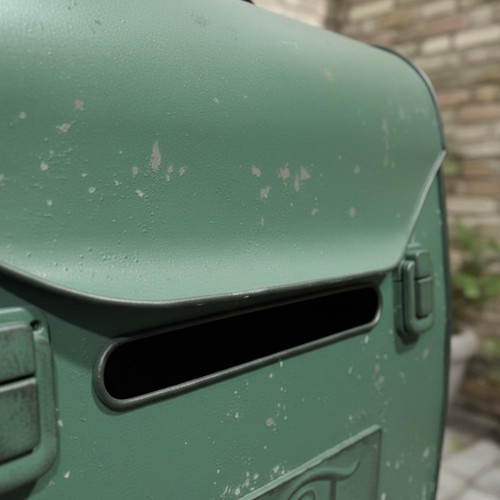 Grüner briefkasten aus - grüner,