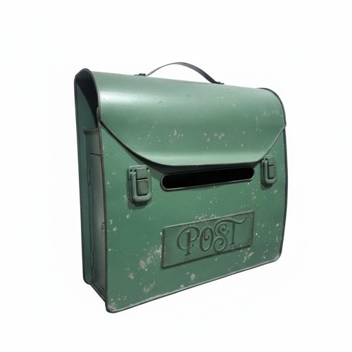 Grüner briefkasten aus eisen - grüner,
